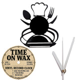 Dinner is Served ~ Vinyl Record Clock