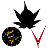 Ganja Leaf ~ Vinyl Record Clock