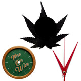 Ganja Leaf ~ Vinyl Record Clock