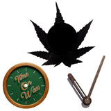 Ganja Leaf ~ Vinyl Record Clock