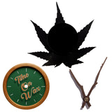 Ganja Leaf ~ Vinyl Record Clock