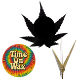 Ganja Leaf ~ Vinyl Record Clock
