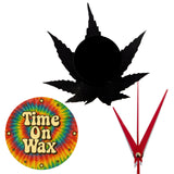 Ganja Leaf ~ Vinyl Record Clock