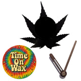 Ganja Leaf ~ Vinyl Record Clock