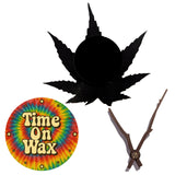 Ganja Leaf ~ Vinyl Record Clock