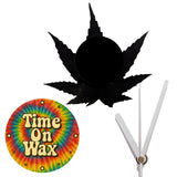 Ganja Leaf ~ Vinyl Record Clock