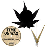 Ganja Leaf ~ Vinyl Record Clock