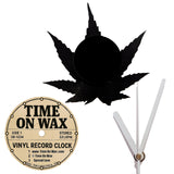 Ganja Leaf ~ Vinyl Record Clock