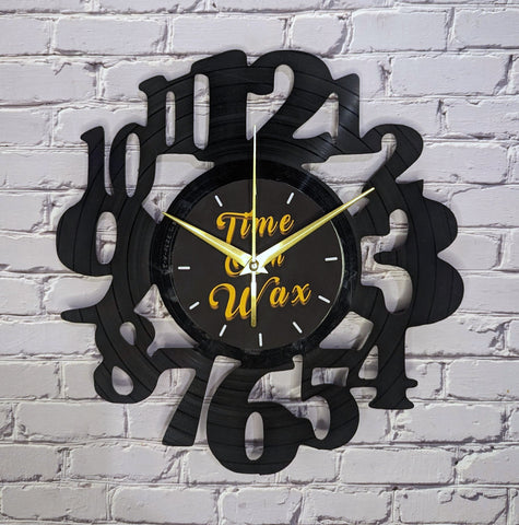 Numbers ~ Vinyl Record Clock Art