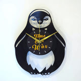 Penguin ~ Vinyl Record Clock Art