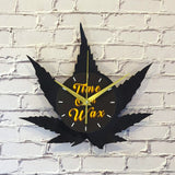 Ganja Leaf ~ Vinyl Record Clock