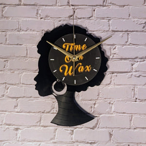 Afro Profile ~ Vinyl Record Clock