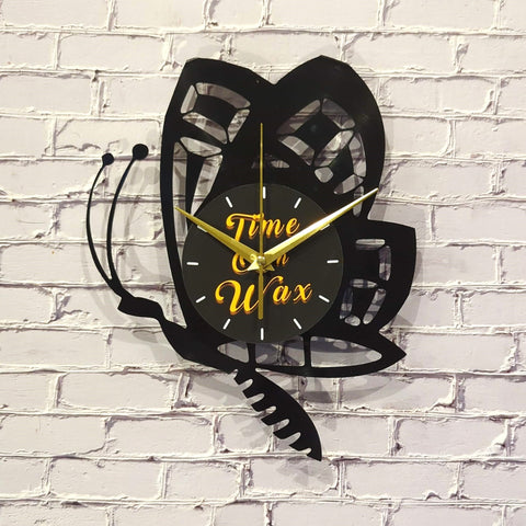 Butterfly ~ Vinyl Record Clock Art