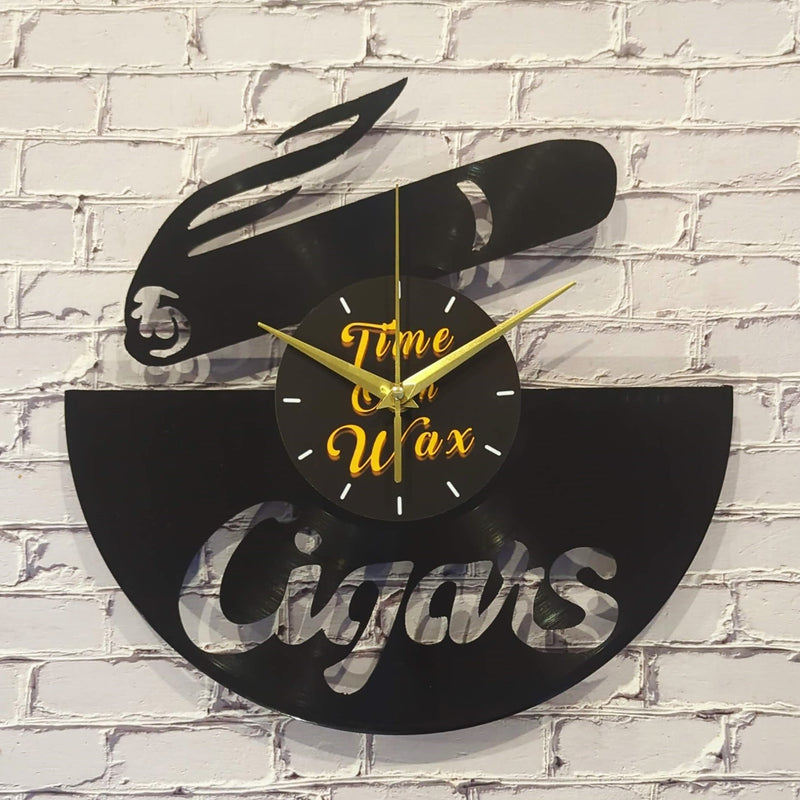 Cigars ~ Vinyl Record Clock