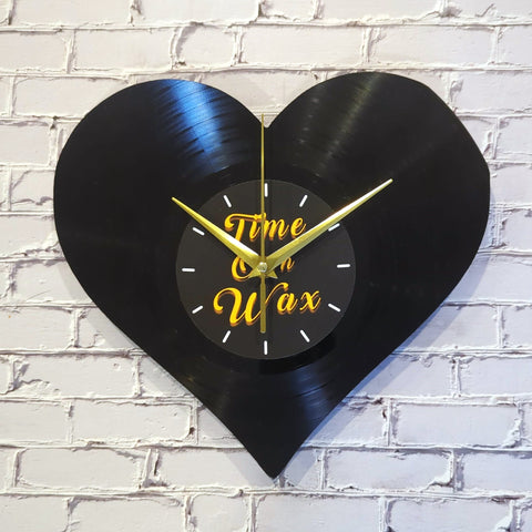 Heart ~ Vinyl Record Clock Art