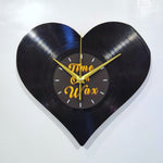 Heart ~ Vinyl Record Clock Art