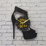 High Heel ~ Vinyl Record Clock Art