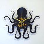 Octopus ~ Vinyl Record Clock Art