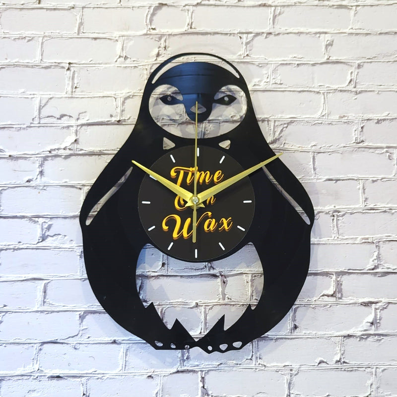 Penguin ~ Vinyl Record Clock