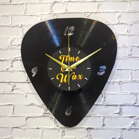 Guitar Pick ~ Vinyl Record Clock Art