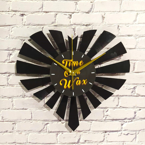 Radiant Heart ~ Vinyl Record Clock Art