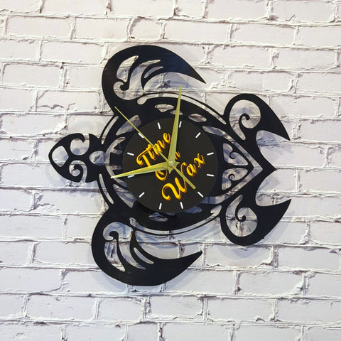 Sea Turtle ~ Vinyl Record Clock Art