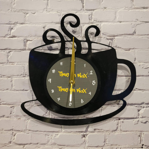 Morning Blend ~ Vinyl Record Clock Art