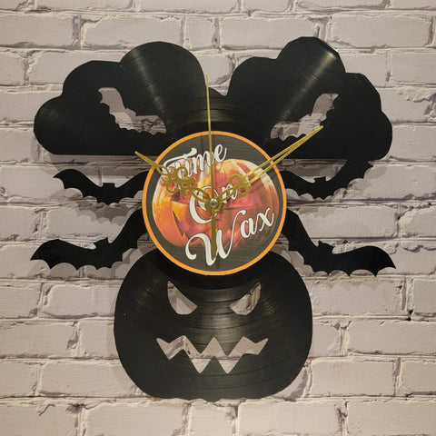 Halloween Night ~ Vinyl Record Clock Art