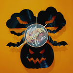 Halloween Night ~ Vinyl Record Clock Art